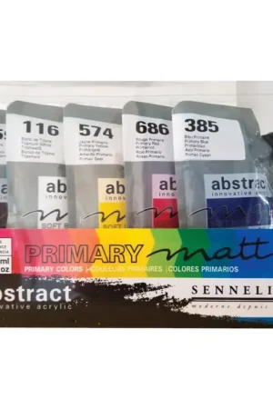 Envío Gratis Set de 5 pinturas acrílicas Primary Abstract Sennelier 60ml