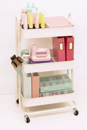 Carrito Con 3 Bandejas Blanco Craftelier Venta Final