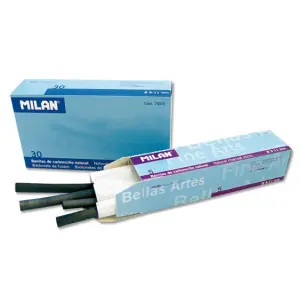 Carboncillo natural Milan, 9-11 mm., Caja 5 uds. Profesional