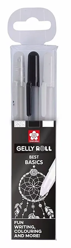Set de 3 bolígrafos de gel Gelly Roll Basic Sakura Garantía Incluida