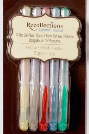 SUPER OFERTA **40%** Set de 5 bolígrafos de gel Festivo Recollection Exclusivo