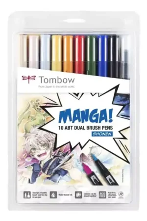 Set de 10 rotuladores Dual Brush Manga Shonen Tombow A Buen Precio