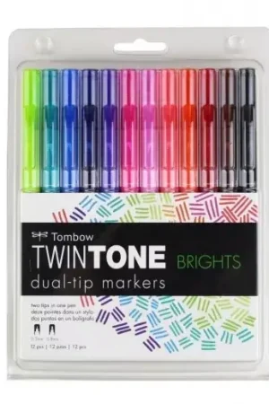 Set de 12 rotuladores Tombow TWINTONE Brights Entrega Rápida