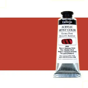 Acrílico Vallejo Artist n. 419 color rojo naftol pálido (60 ml) Ocasión Especial
