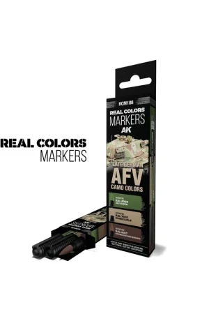 LATE GERMAN AFV CAMO COLORS - SET 3 REAL COLORS MARKERS Precio Rebajado