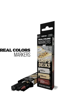 SHIPS & DECKS - SET 3 REAL COLORS MARKERS Máxima Calidad