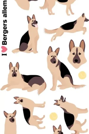 Stock Limitado Puffy Stickers Pastor alemán