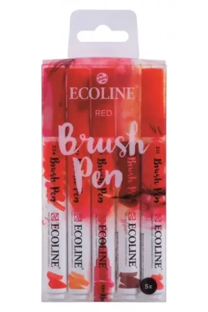 Precio Rebajado Set de 5 rotuladores Rojos Brush Pen Ecoline