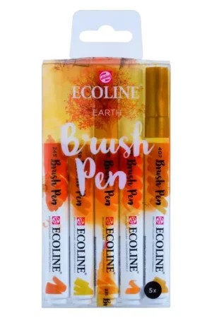 Set de 5 rotuladores Tierras Brush Pen Ecoline Últimas Unidades