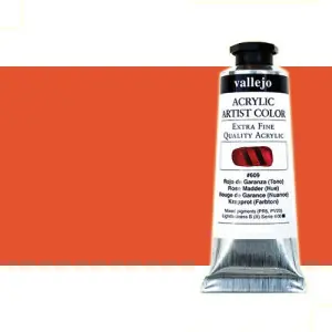 Lujoso Acrílico Vallejo Artist n. 821 color naranja pirrol  (60 ml)