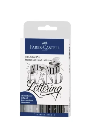 Garantía Incluida Estuche Iniciación al Lettering 8 Lápices Pitt Artist Pen Hand Lettering Faber-Castell