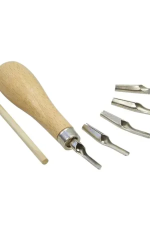 Alta Calidad Caja con mango y 5 gubias Milán