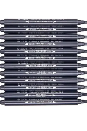 Alta Calidad SUPER OFERTA **60%** Set de 12 rotuladores de doble punta Bianyo