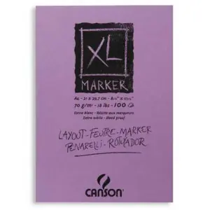 Block Xl Marker Canson,  21x29.7 cm, 70 gr, 100 h. Envío Exprés