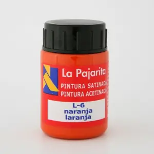 Hecho A Mano Tempera La Pajarita Naranja L-06, 35 ml.