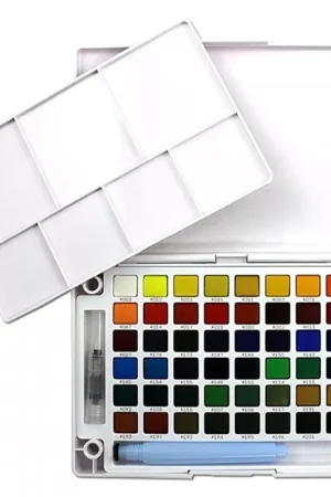 Caja de acuarela de 48 medias pastillas Koi Sakura Premium