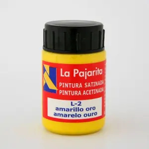 Novedad Tempera La Pajarita Amarillo Oro L-02, 35 ml.