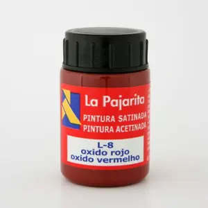 Profesional Tempera La Pajarita Oxido Rojo L-08, 35 ml.