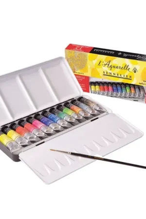 Novedad Caja metálica de acuarela 12 tubos Sennelier