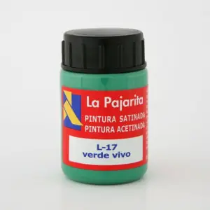 Tempera La Pajarita Verde Vivo L-17, 35 ml. Popular