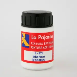 Tempera La Pajarita Blanco L-21, 35 ml. Exclusivo