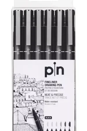 Marca Reconocida Set de 6 rotuladores calibrados Pin Posca