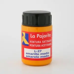 Disponible Ahora Tempera La Pajarita Amarillo Medio L-27, 35 ml.