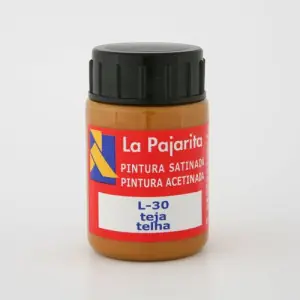 Tempera La Pajarita Teja L-30, 35 ml. Última Versión