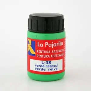 Tempera La Pajarita Verde Cesped L-38, 35 ml. Nueva Colección
