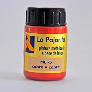 Tempera La Pajarita Cobre Metalizado ME-05, 35 ml. Oferta Limitada