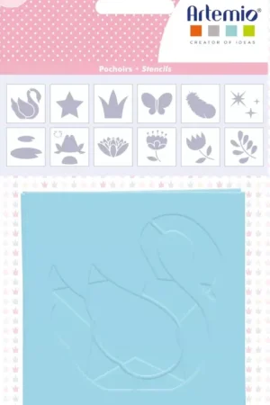 Set de 12 plantillas de stencil Lovely Swan Artemio Alta Calidad