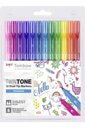 Solo Hoy Set de 12 rotuladores Tombow TWINTONE Arco Iris