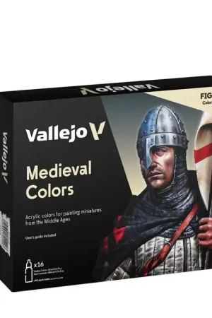 Set 16 pinturas para modelismo 142 Colores de la Edad Media Figure Vallejo 17ml Edición Limitada