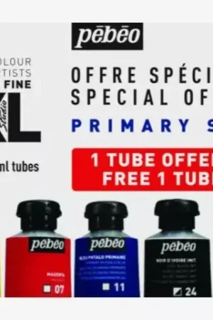 Entrega Rápida Set de 5 Tubos Óleo Fino XL Colores Primarios Pebeo 37ml