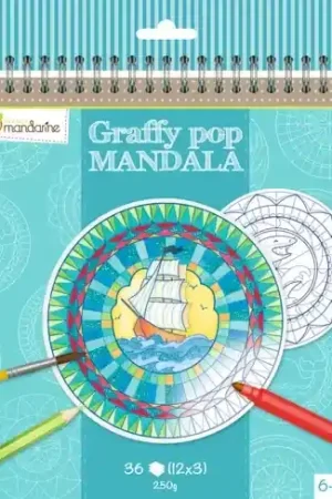 Mayoreo Cuaderno de Colorear Graffy Pop Mandala Marino Avenue Mandarine