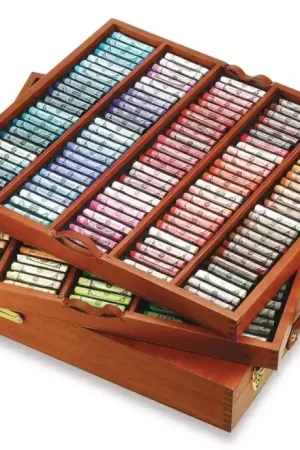 Auténtico Caja de Madera de Lujo 250 Pasteles Sennelier