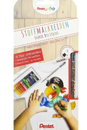 Set 15 Pasteles Textiles  y Rotulador Textil Fabric Fun Pentel Descuento