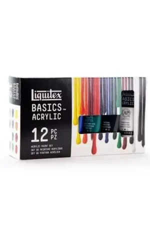 Hecho A Mano Set 12 acrílicos primarios Basics Liquitex 22ml