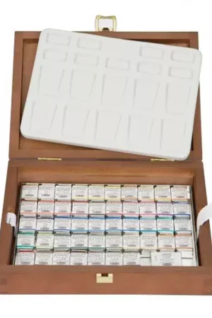 Caja de madera 48 medios godets de acuarela Horadam Schmincke Comprar En Línea