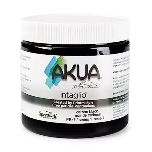 Tinta para grabado Carbon Black Akua Intaglio Speedball 472ml Nueva Colección