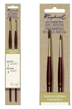 Set 2 pinceles redondos para acrílico 864 Raphaël Última Versión