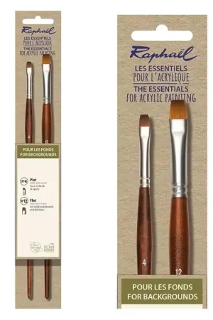 Set 2 pinceles planos para acrílico 8938 Raphaël Última Oportunidad