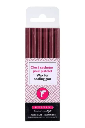 Liquidación Set de 6 barras de lacre Burdeos Herbin