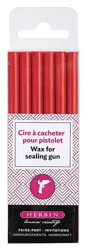 Última Versión Set de 6 barras de lacre Rojo Herbin