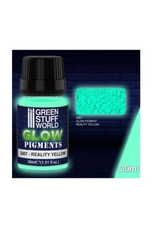 Pigmentos Luminiscentes - AMARILLO VERDOSO de la REALIDAD 30 ML. Envío Internacional
