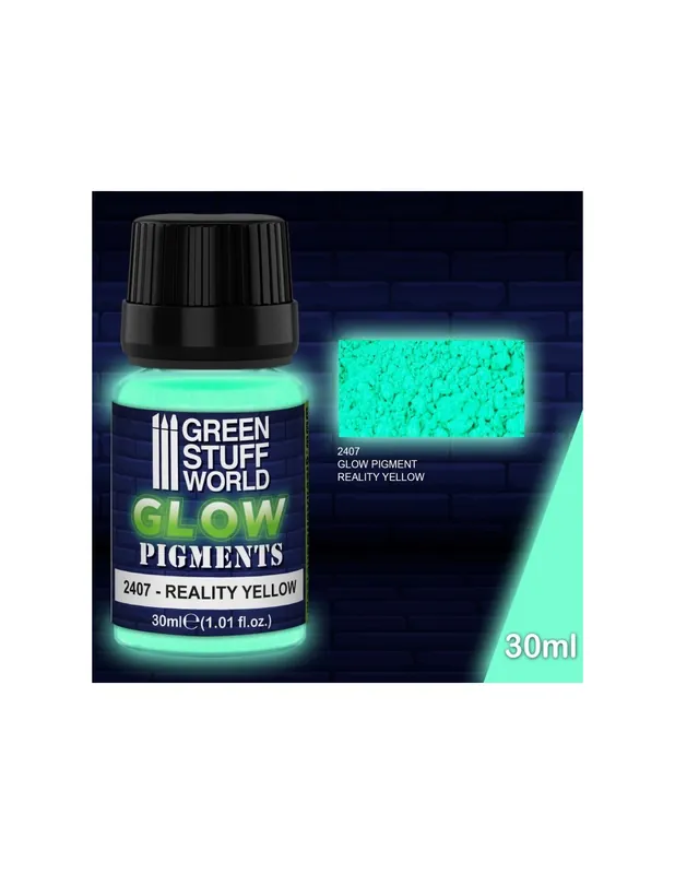 Pigmentos Luminiscentes - AMARILLO VERDOSO de la REALIDAD 30 ML. Envío Internacional