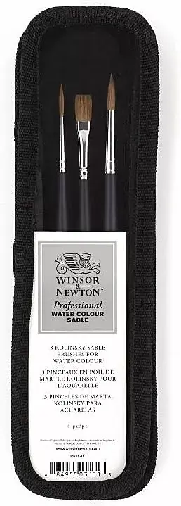 Estuche con tres pinceles Marta Watercolour Professional Winsor & Newton Liquidación