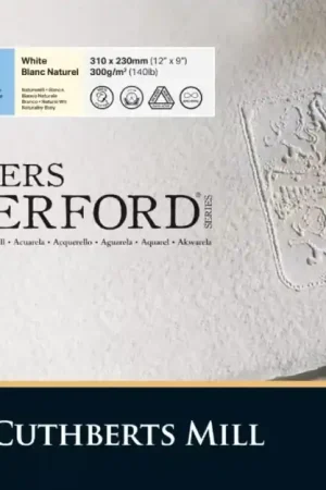 Bloc Saunders Waterford 300g/m² Encolado Grano Fino Blanco natural St Cuthberts Mill 31x23mcm Última Versión