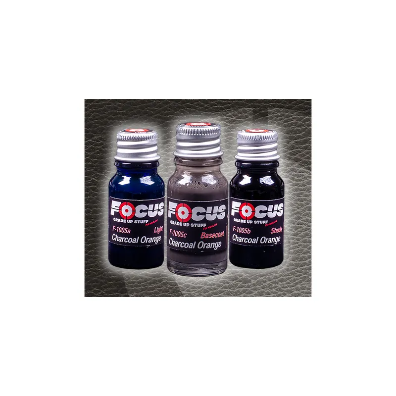 Charcoal Orange Leather Focus Paint Set F-1005 Más Vendido