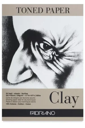 Bloc Toned Paper Clay A4 120g/m² Fabriano Artesanal